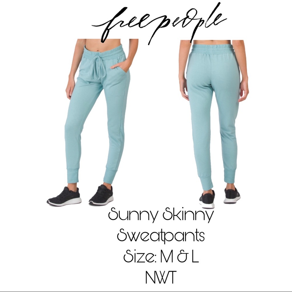 NWT Free People Movement Sunny Skinny Sweatpants Turquoise